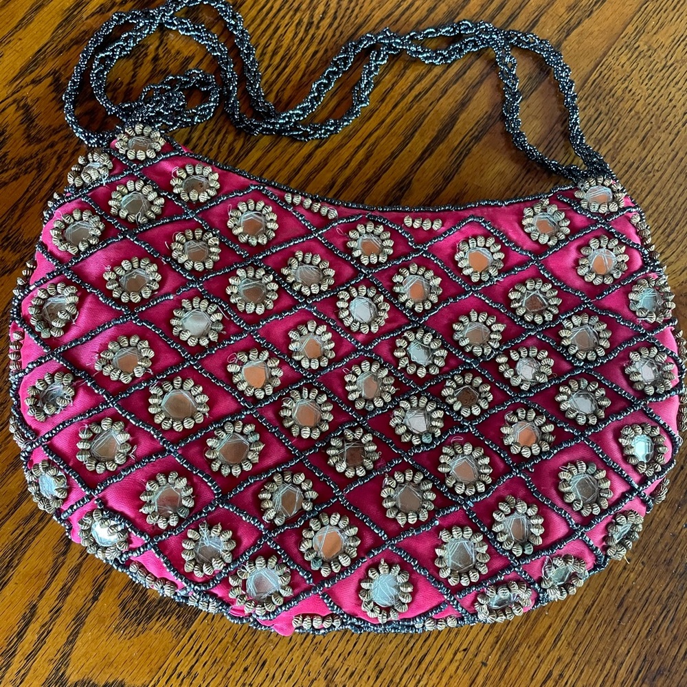 Pink Embellished Women's Bag